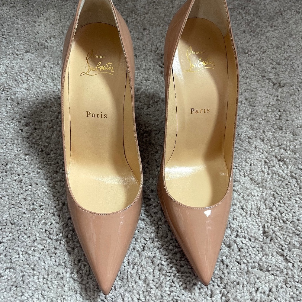 Christian Louboutin Pigalle 100mm Patent Calf Leather Blush